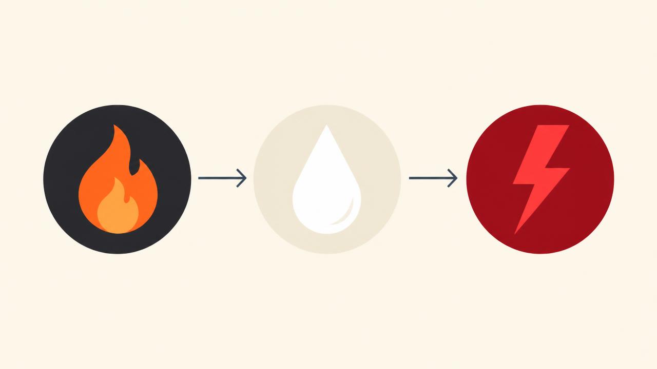 Illustration of the metabolic switch from burning carbohydrate to burning stored fat for energy